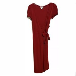 Vintage Loft Red Wrap Dress size 2